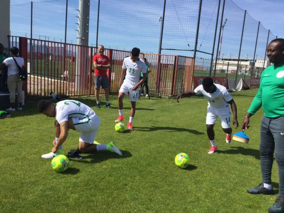Super Eagles holds first training session in Corsica