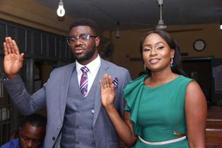 Exclusive: Under pressure Eagles GK Akpeyi & Pretty Emmanuella Hold Secret Court Wedding In Lagos