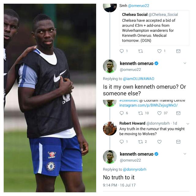 Omeruo Debunk move linking him to Wolves