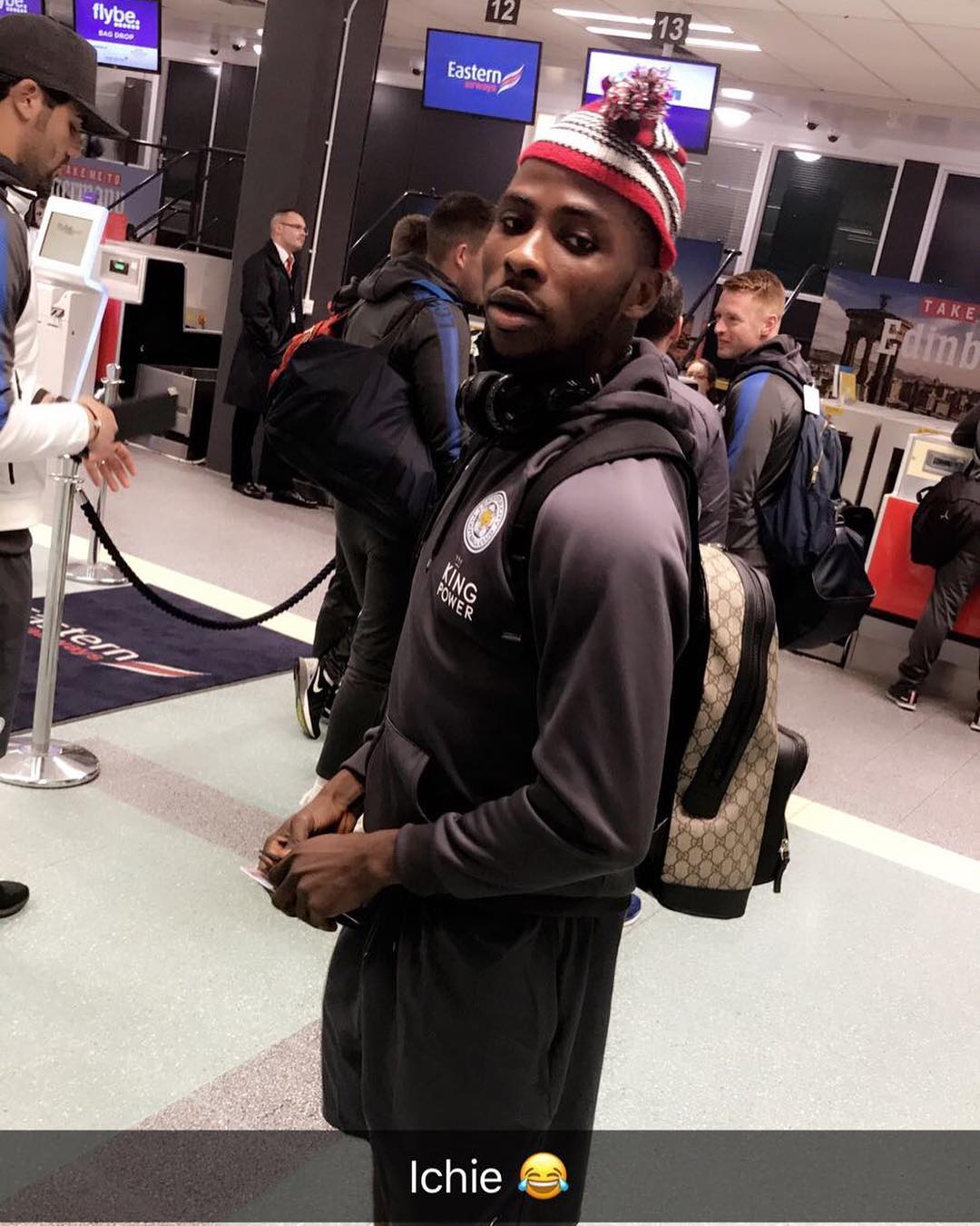 Leicester City Striker Iheanacho rocks Igbo attire to Swansea Match