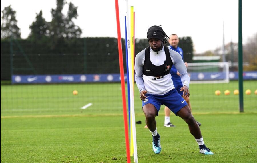 Victor Moses has returned to outdoor training