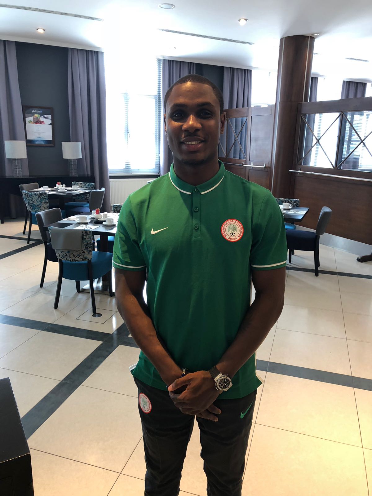 Super Eagles Players Hit Gym For Poland