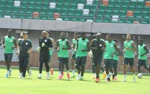 Ighalo Undergoes Special Drills On Scoring, Isaac Success Scores Screamer In Super Eagles Training