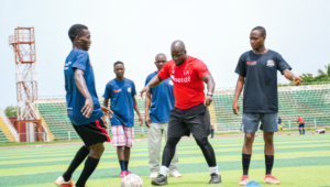 Ex Ghana Skipper Stephen Appiah mentors young footballers in Nigeria