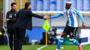 Victor Osimhen brace  help Napoli secure vital point in Europa League tie against Leicester