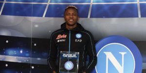 Osimhen bags Napoli’s Player of the Month Award