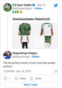 TRENDING: New Super Eagles 'aso-ebi' jersey divide fans