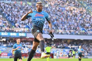 Osimhen bangs in Hattrick as Napoli win Big Against Sassuolo