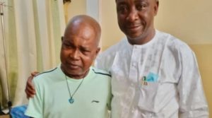 NFF President visit Henry Nwosu in hospital