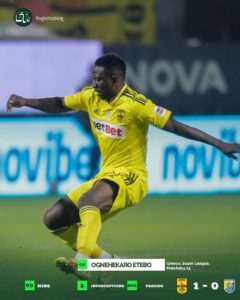 Ogenekharo Etebo in fine display as Aris pip Panetolikos