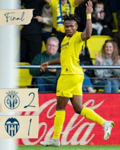 La Liga: Chukwueze ends the year with a goal as Villarreal end the year on high
