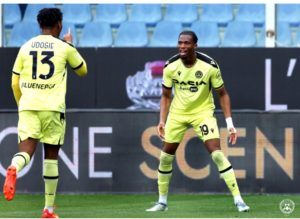 Serie A: Kingsley Ehizibue first league goal earn Udinese a hard-fought win over Sampdoria