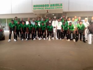 Flying Eagles arrive Nigeria, receive grand welcome from Sport Ministry