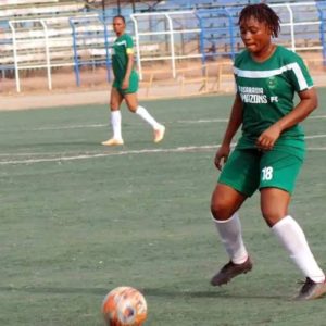 NWFL'23: Mathias Josephine targets 3 points against Confluence Queens in Lokoja.