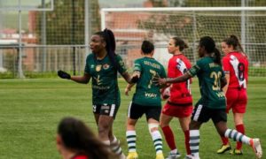 Nigeria-eligible forward, Imade Edna scores, gets a penalty in Cacereno's draw
