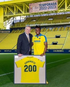 Villarreal honour Samuel Chukwueze