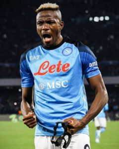 Serie A: Over joyous Osimhen broke his mask while celebrating goal