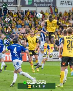 7 in 7 for Akor Adams as Lillestrom fall to a narrow defeat