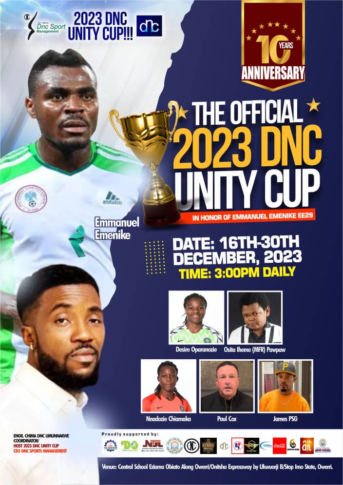 2023 DNC Unity Cup – Tournament organizers set ball rolling in honor of veteran Emmanuel Emenike