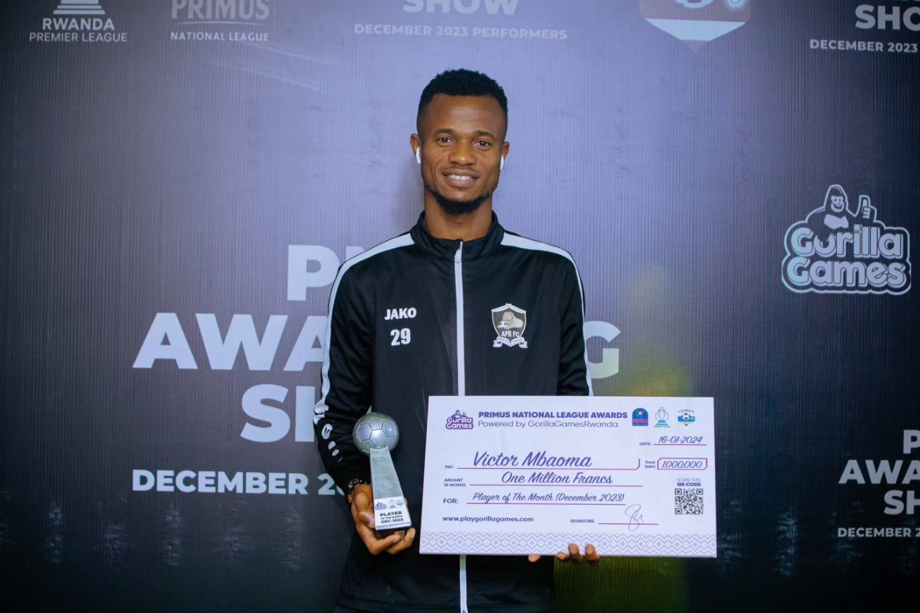 Victor Mbaoma wins Rwanda Premier League player of the month award
