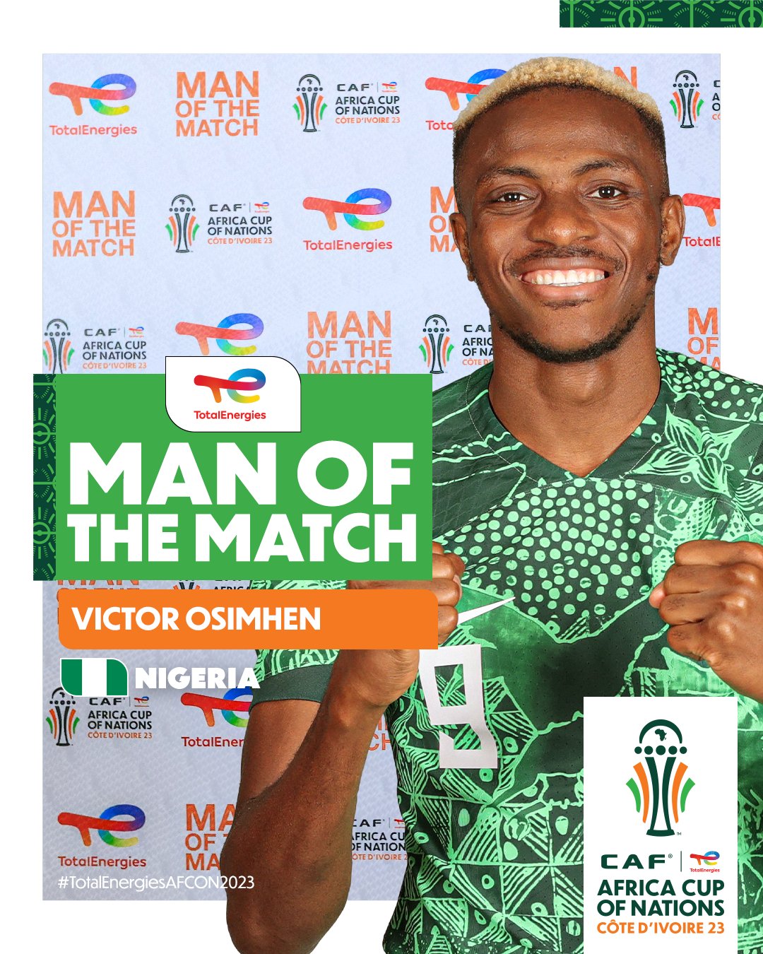 AFCON 2023: Victor Osimhen emerge Man of the match
