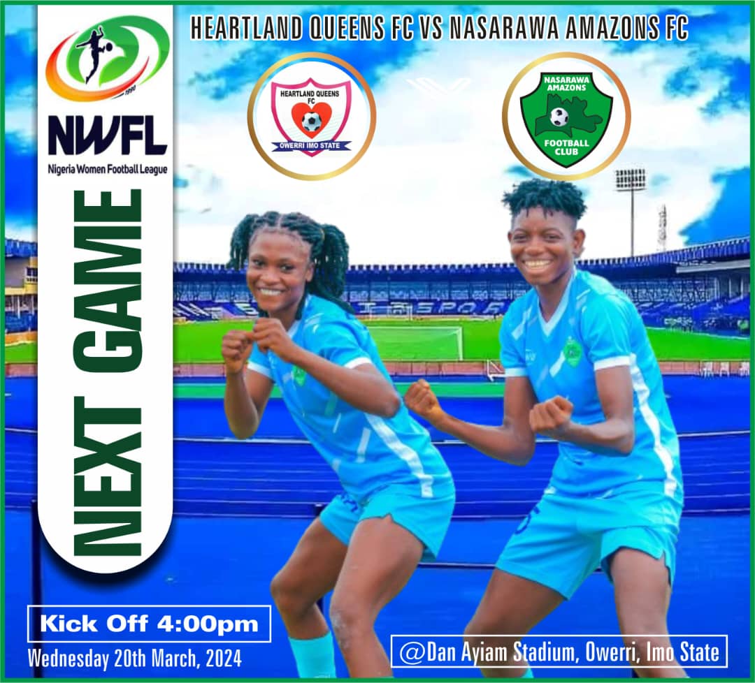 2023/24 NWFL MD10: Nasarawa Amazons FC set for tough Heartland Queens clash