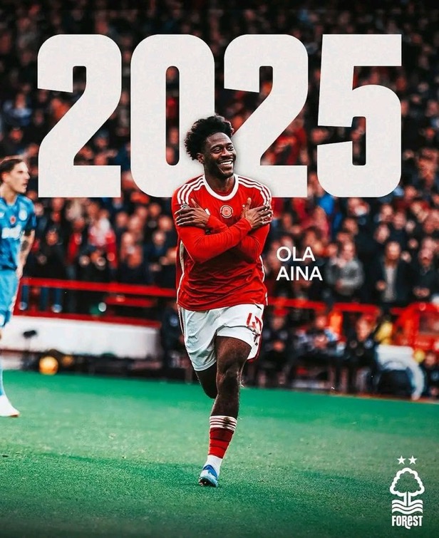 Nottingham Forest extend Aina's contract for another year