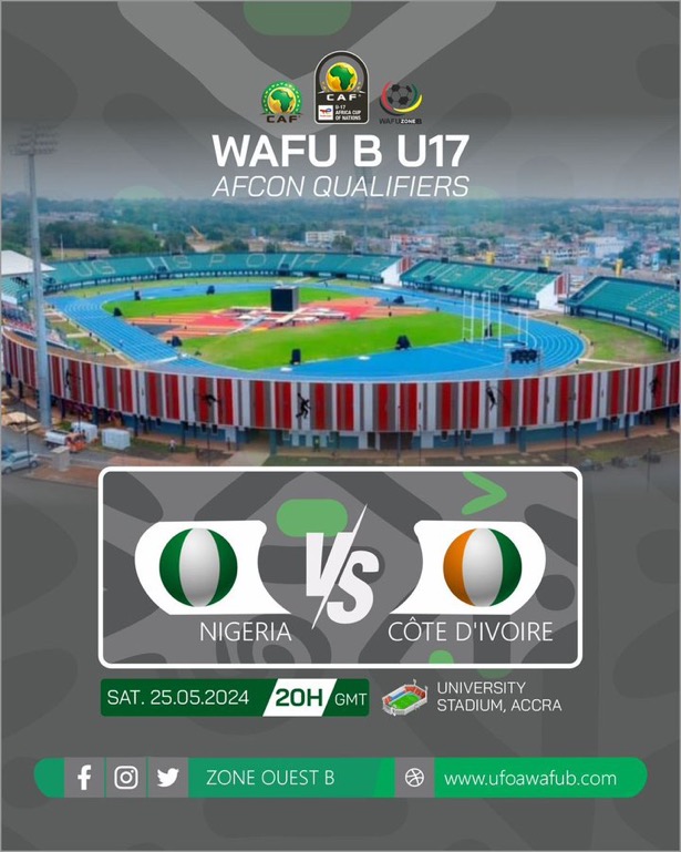 WAFU B U-17' Nigeria-Cote d’Ivoire gets new kickoff time