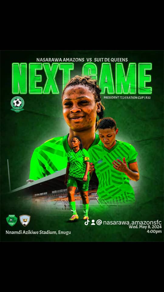 FA Cup: Nasarawa Amazons arrive Enugu for R32 fixture
