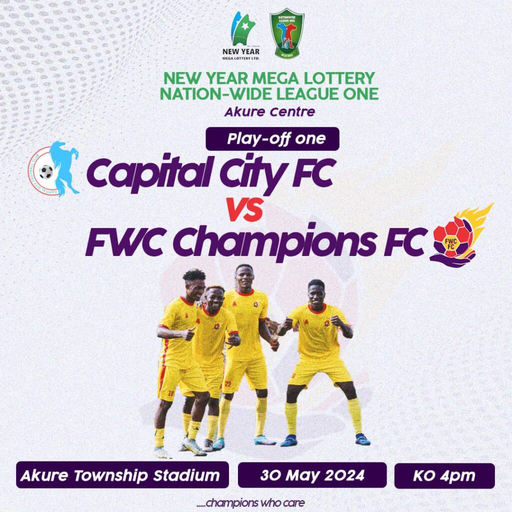 FWC FC, Capital City FC clash for playoff spot in Akure