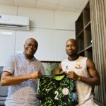 Sodiq Ismail gifts Remo Stars chairman Super Eagles jersey