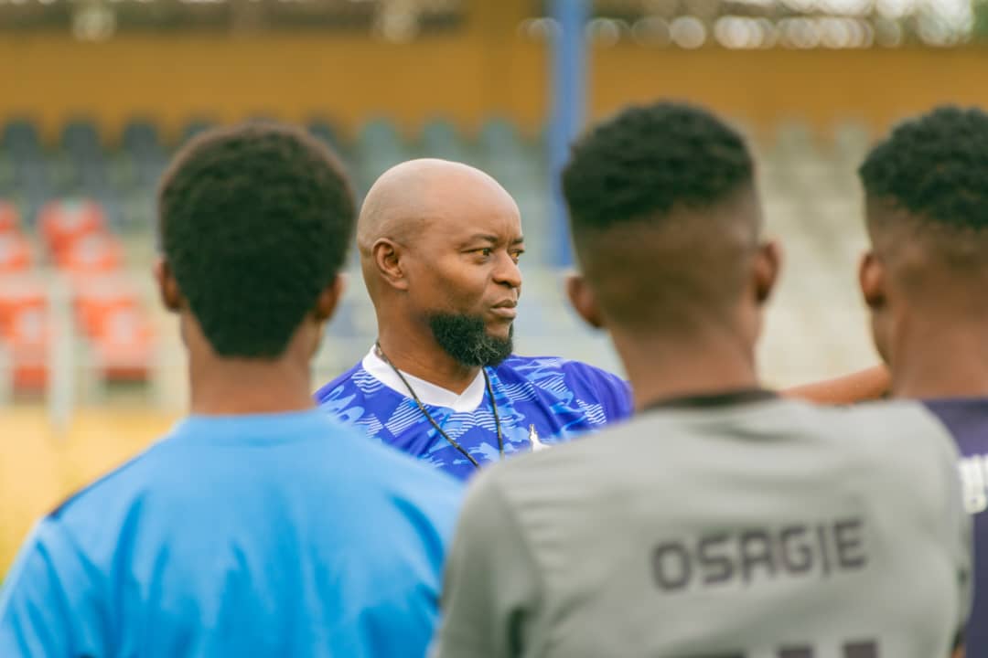 New Beginning: Finidi takes charge of Rivers United training session