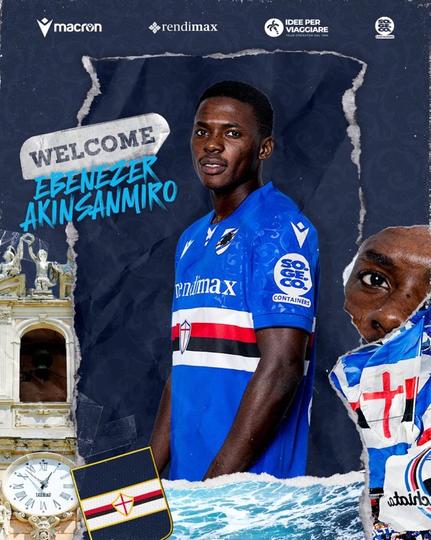 Sampdoria sign Nigerian youngster, Akinsanmiro on loan