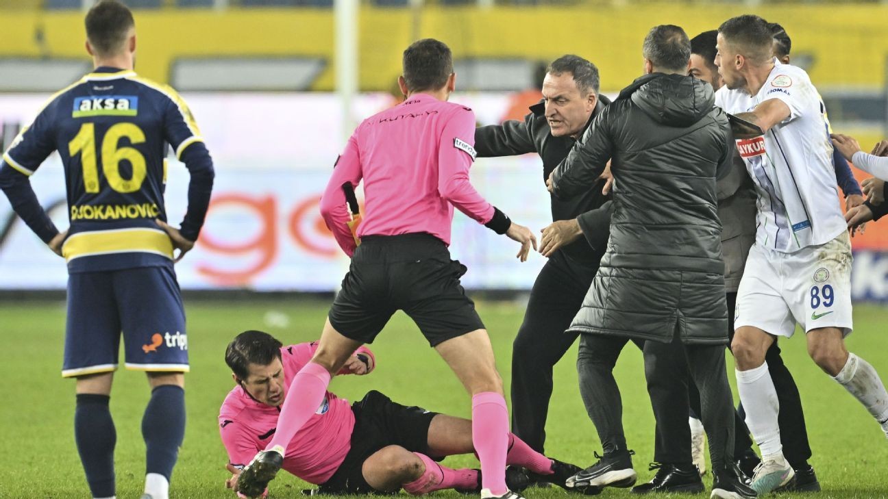 Turkish league club president punches ref in face Turkish league club president punches ref in face
