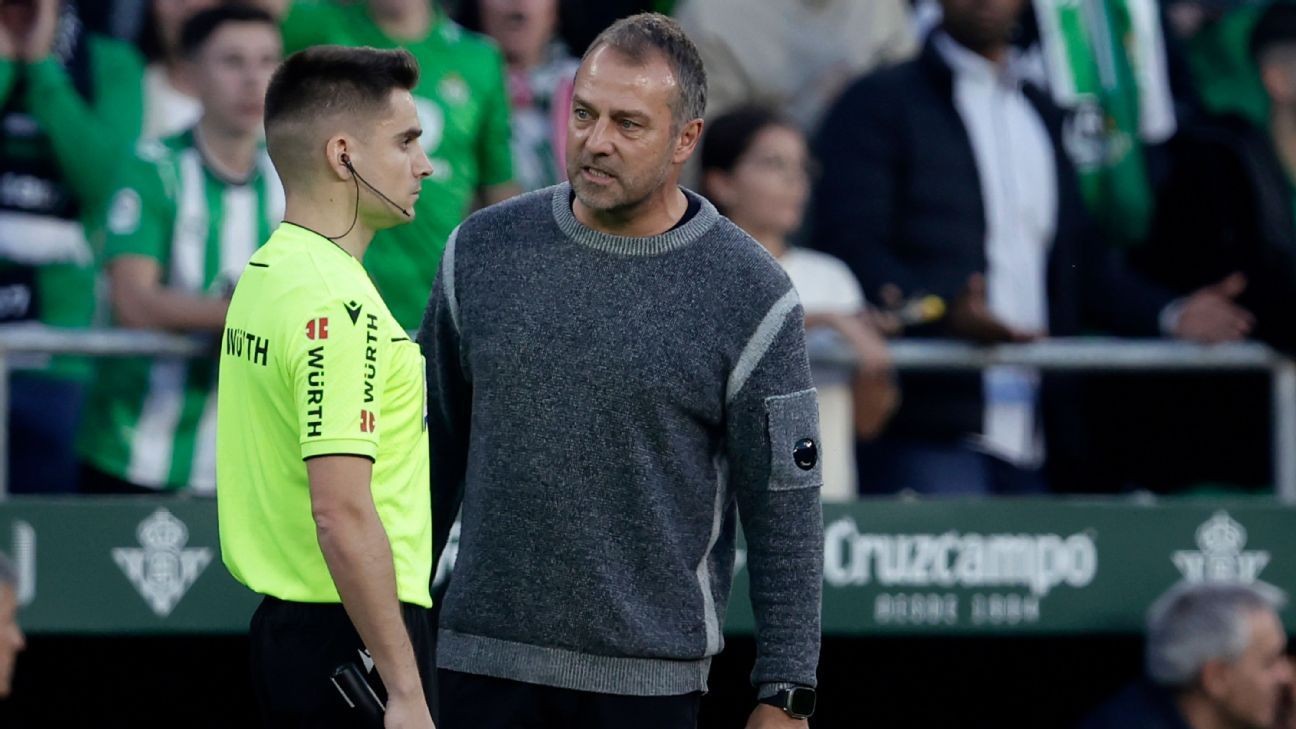 Flick vows to 'control emotions' after Betis red Flick vows to 'control emotions' after Betis red